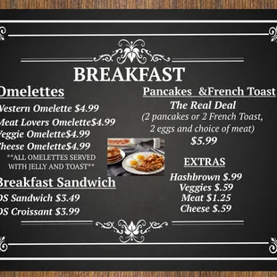 BREAKFAST MENU