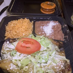 Green chicken enchiladas.