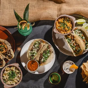 mexican food spread