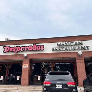 the front of the restaurant