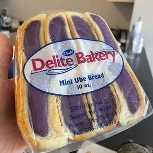 Mini ube bread