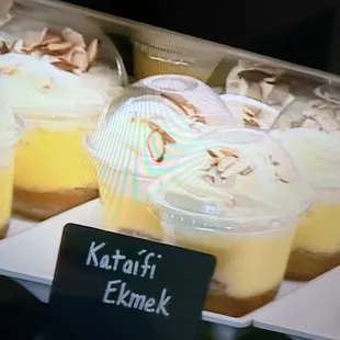 a variety of desserts