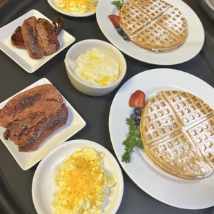 Waffle georgia boy eggs and grits