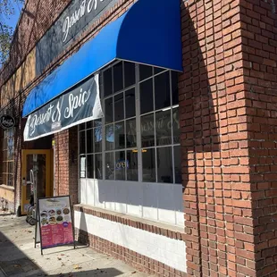 Corner view of bakery
