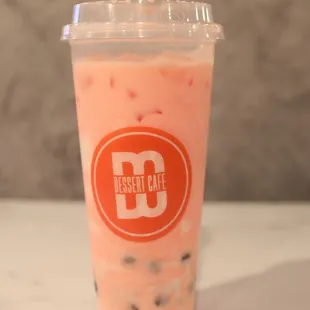Strawberry milk tea