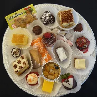 Assortment of desserts offered from that day