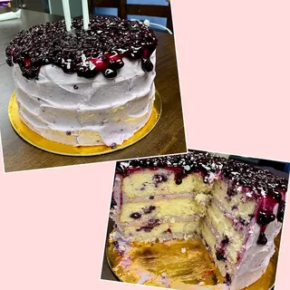 Lemon Blueberry Cake, slice