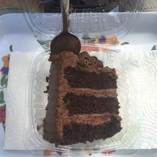 Mom's Chocolate Cake, slice