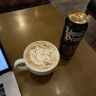 London Fog and a Sparkling water