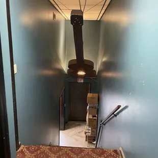 Back door entrance / exit (temporary main entrance due to concrete laying out front)