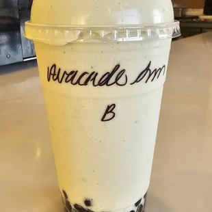 Avocado Smoothie with boba