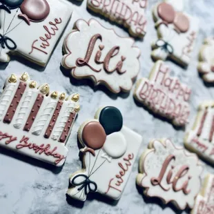 decorated cookies for a birthday party