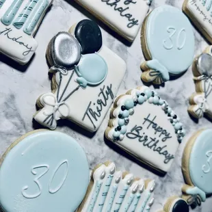 decorated cookies for a birthday party