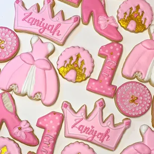 Princess theme cookies