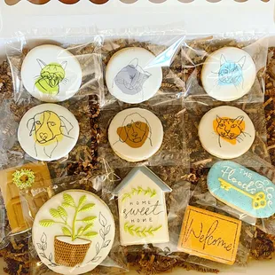 Housewarming realtor gift cookies