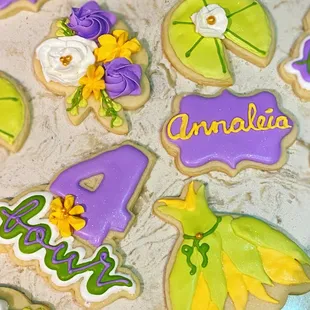 Princess and the frog theme cookies