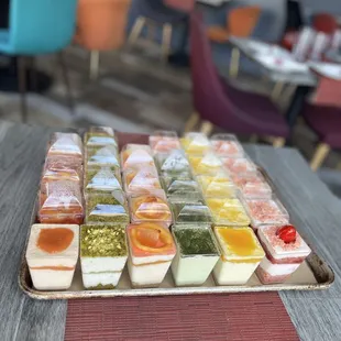 Assorted cheesecake cups