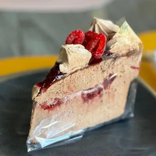 Chocolate raspberry cheesecake