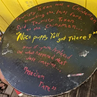 This is a racist joke in an ice cream shop.