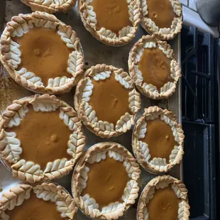Pumpkin pies.