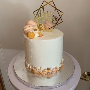 Grapefruit Chiffon Cake with Whipped Cream Frosting