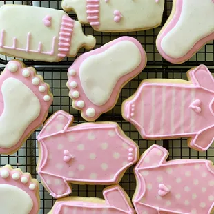 Baby shower sugar cookies