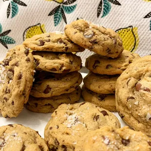 Salted chocolate chip cookies