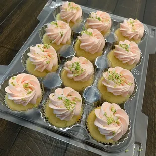Margarita cupcakes with strawberry tequila buttercream