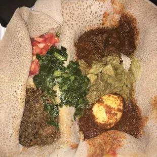 Meat combination which comes with two veggie sides