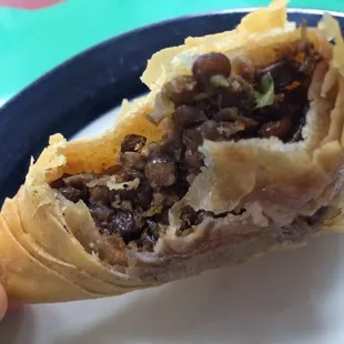 Samosas. Yummy and a bit spicy!!