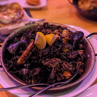 Squid ink Paella