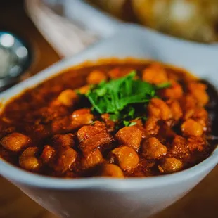 a bowl of beans and rice