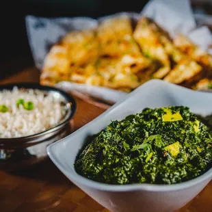 a bowl of broccoli and rice
