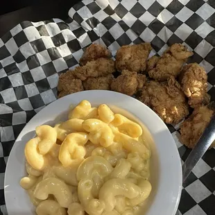 Kids chunk chicken with homemade Mac and cheese! Was very good.
