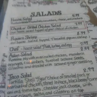 One of the quadrants of the menu.