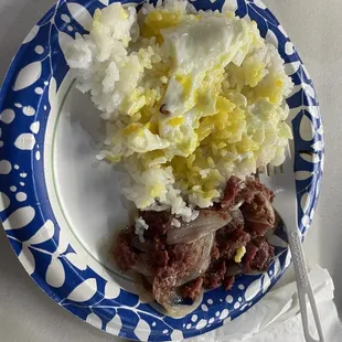 5 bucks corned beef and egg