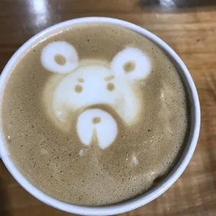 I don't think they always do this but a couple guys were practicing their coffee art when I came by. My mocha looked and tasted amazing!