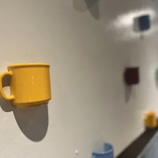 Neat artwork on the wall.