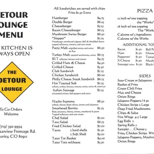Lunch &amp; Dinner Menu