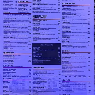 the menu