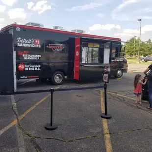 The food truck where they make all the food.