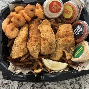 &quot; Large &quot;Perch with garlic cilantro fries