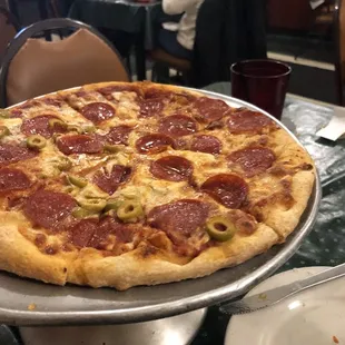 12inch Pepperoni Green Olive