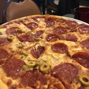 12inch Pepperoni Green Olive