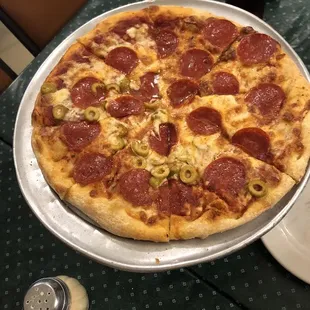 12inch Pepperoni Green Olive