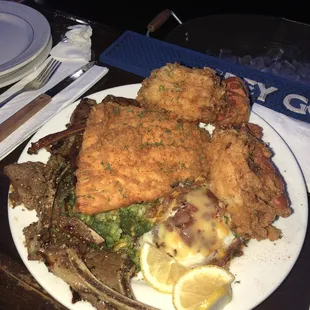 a plate of food on a table