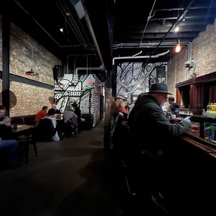 Bar and seating area