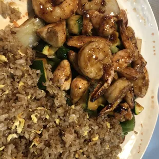 Hibachi chicken and shrimp