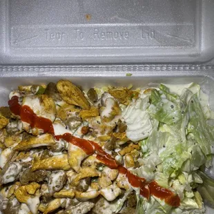 New York Style Chicken &amp; Lamb Combo Platter  One of my favorite meals so far.