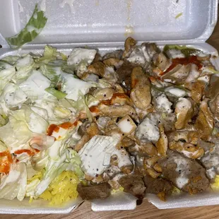 New York Style Chicken &amp; Lamb Combo Platter